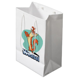 Weasel Proud Character Graphic Mittlere Geschenktüte