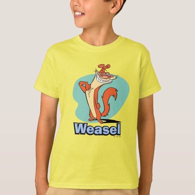 Weasel Proud Character Graphic T-Shirt (Vorderseite)