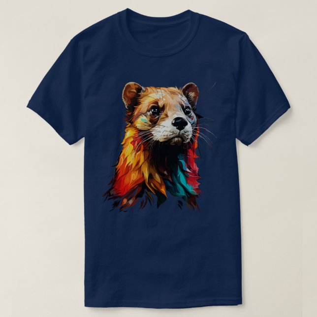 Weasel Rainbow T-Shirt (Design vorne)