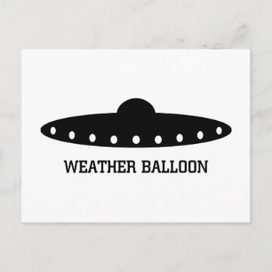 Weather Balloon UFO Postkarte