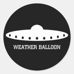 Weather Balloon UFO Runder Aufkleber