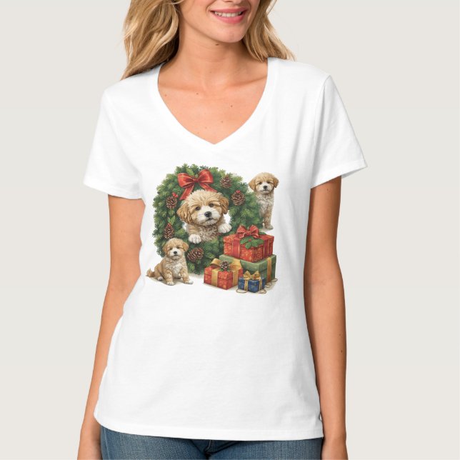 Weather Dog Christmas T-Shirt (Vorderseite)