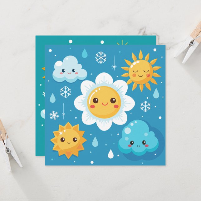 Weather Wonders Einladung (Vorderseite/Rückseite Beispiel)