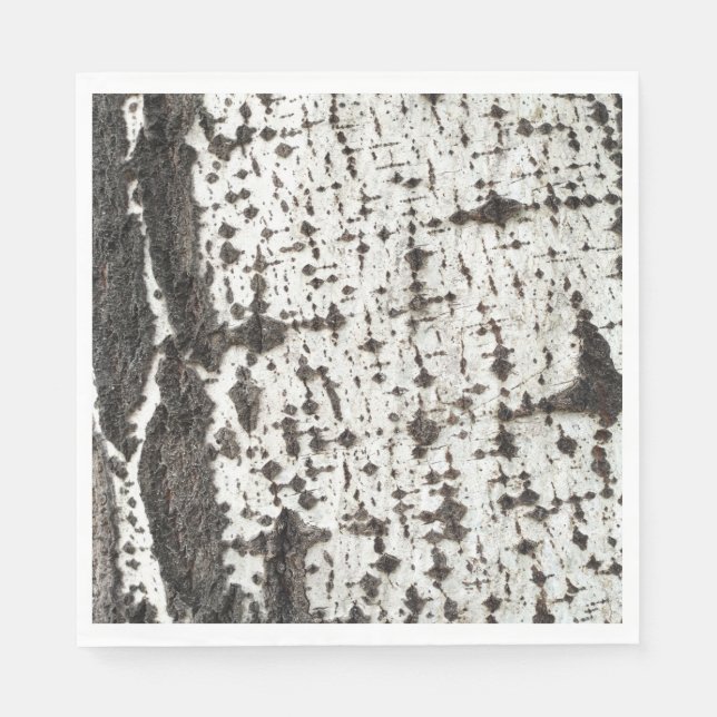 Weathered birch trunk serviette (Vorderseite)