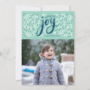 Weathered Joy Holiday Photo Cards Feiertagskarte