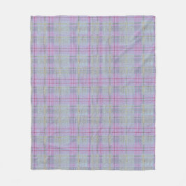 Weathered Lavender Plaid  Fleecedecke