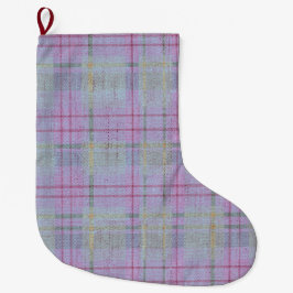  Weathered Lavender Plaid  Großer Weihnachtsstrumpf