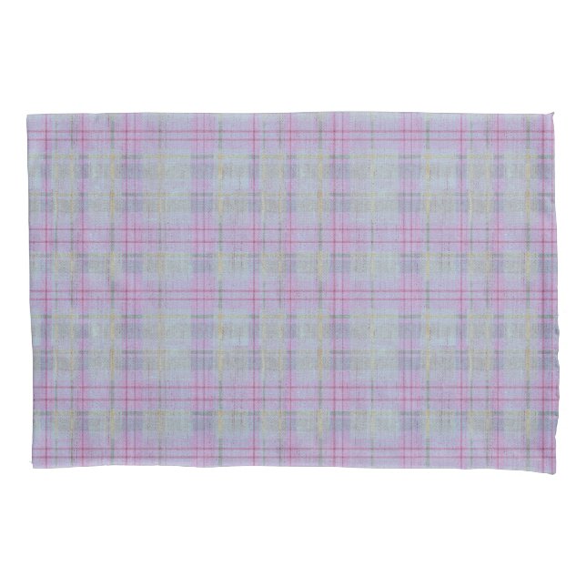 Weathered Lavender Plaid Harmony  Kissenbezug (Vorderseite-Links)