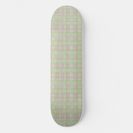 Weathered Neutral Sage Plaid Skateboard