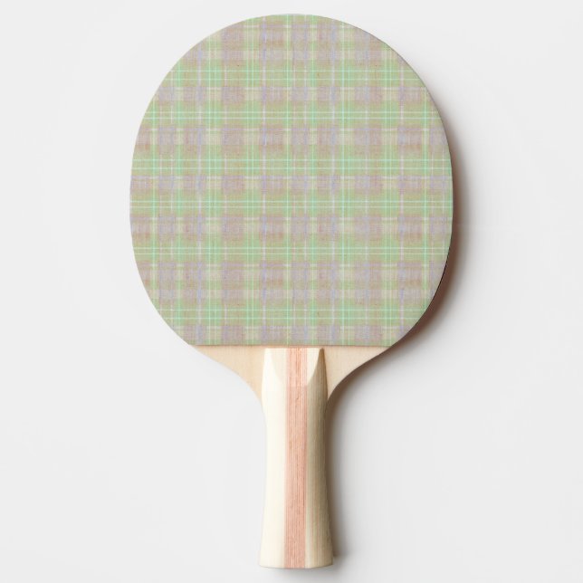 Weathered Neutral Sage Plaid Tischtennis Schläger (Vorderseite)