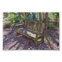 Weathered Park Bench, Dauphin Island Fotodruck
