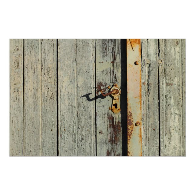 Weathered Rusty Door Handle Poster (Vorderseite)