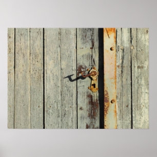 Weathered Rusty Door Handle Poster