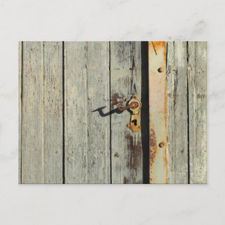 Weathered Rusty Door Handle Postkarte