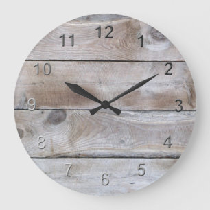 Weathered Wood Große Wanduhr