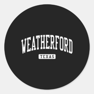 Weatherford Texas Tx Athletic Sports Runder Aufkleber
