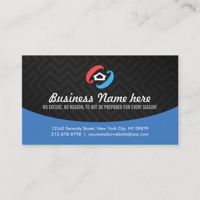 Weatherization Business Cards Visitenkarte (Vorderseite)