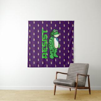 Weatherproof Personalized House Flag Resist frog Wandteppich