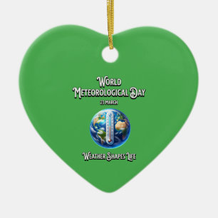 Weathr formt das Leben. Weltmeteorologischer Tag. Keramik Ornament