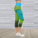 Weave Mandala Blue und Green Capri Leggings<br><div class="desc">Diese trendige Mandala ist grün und blau in einem Fliesenmuster und einem Gewebt-Thread-Stil. Psychedelische Visuals für den modernen Hippie oder für alle,  die Lieben groovy Farben.</div>