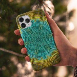 Weave Mandala Blue und Yellow Case-Mate iPhone Hülle