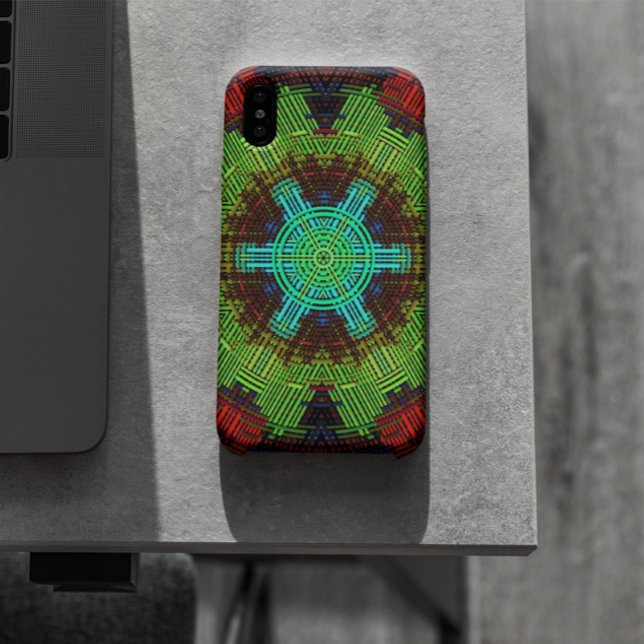 Weave Mandala Green Red und Blue Case-Mate iPhone Hülle (Von Creator hochgeladen)