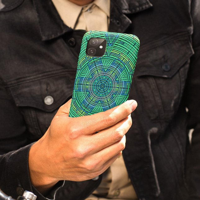 Weave Mandala Green und Blue Case-Mate iPhone Hülle (Von Creator hochgeladen)