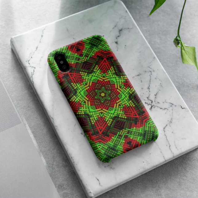 Weave Mandala Green und Red Case-Mate iPhone Hülle (Von Creator hochgeladen)