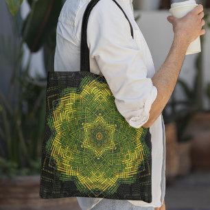 Weave Mandala Green Yellow und Black