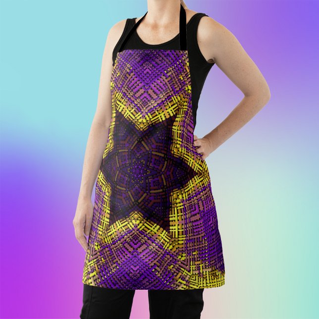 Weave Mandala Lila und gelb Schürze (Von Creator hochgeladen)