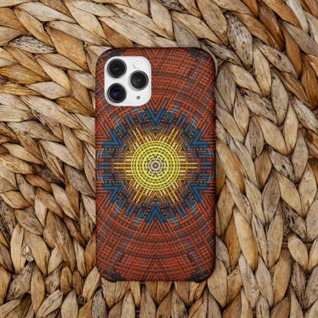 Weave Mandala Orange Gelb und Blau Case-Mate iPhone Hülle (Von Creator hochgeladen)