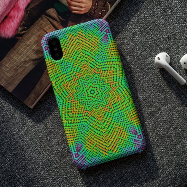 Weave Mandala Orange Green und Blue Case-Mate iPhone Hülle (Von Creator hochgeladen)