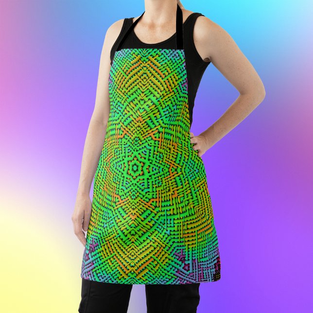 Weave Mandala Orange Green und Blue Schürze (Von Creator hochgeladen)