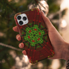 Weave Mandala Red und Green Case-Mate iPhone Hülle