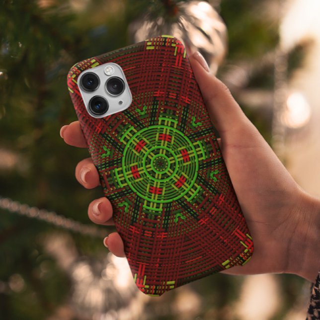 Weave Mandala Red und Green Case-Mate iPhone Hülle (Von Creator hochgeladen)
