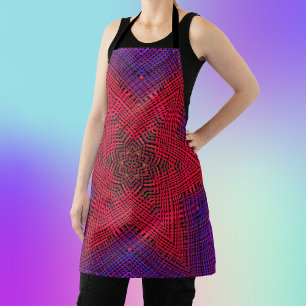 Weave Mandala Red und Lila Schürze