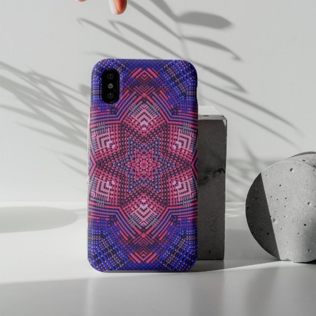 Weave Mandala Rosa und Blau Case-Mate iPhone Hülle (Von Creator hochgeladen)