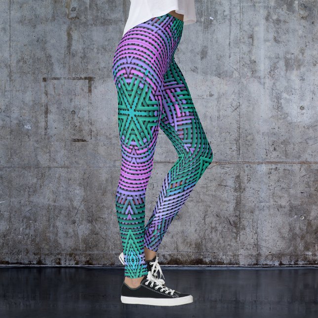 Weave Mandala Rosa und Blau Leggings (Von Creator hochgeladen)