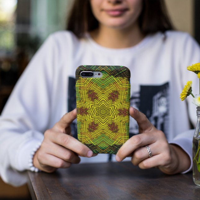 Weave Mandala Yellow Green und Orange Case-Mate iPhone Hülle (Von Creator hochgeladen)