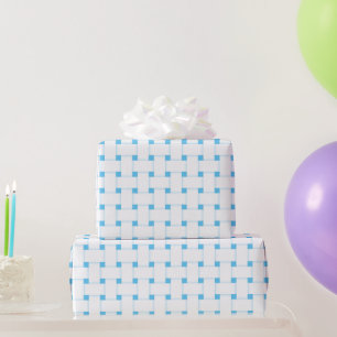 Weave Muster auf Sky Blue, anpassbar Geschenkpapier