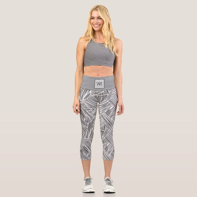Weave Pattern Design Art  Capri Leggings (Vorderseite)