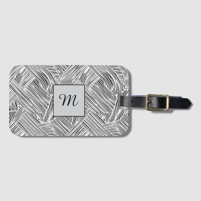 Weave Pattern Design Art  Gepäckanhänger (Vorderseite (Horizontal))