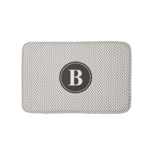 Weave Pattern Monogram Badematte