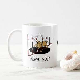 Weave Woes - Agility lustig steckte Hundeschuhe Kaffeetasse