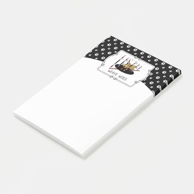 Weave Woes - lustiges Agility Post-it Klebezettel (angewinkelt)