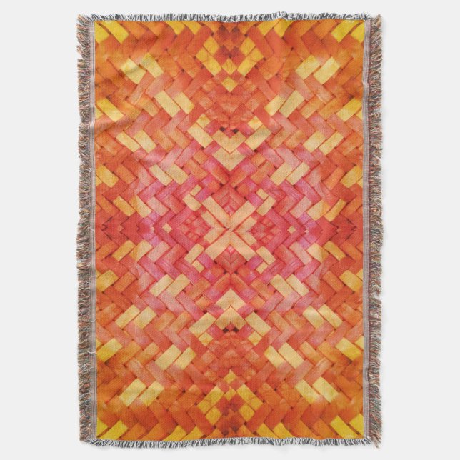 Weaved Harmony Pattern Throw Blanket Decke (Vorderseite Vertikal)