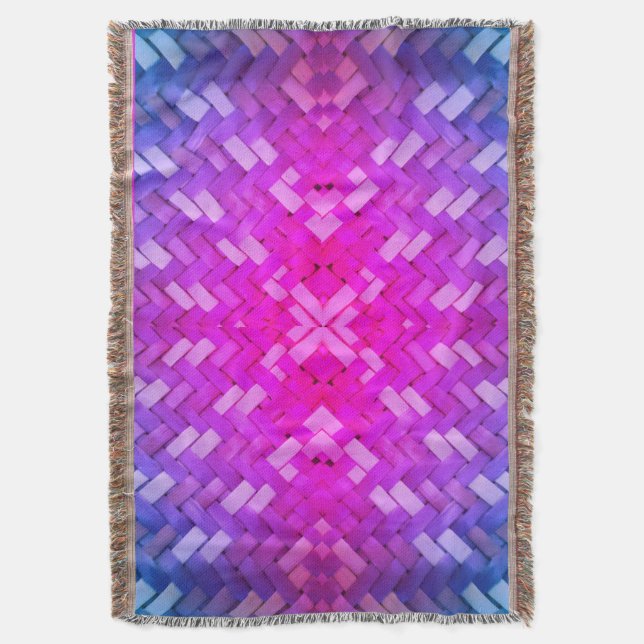 Weaved Harmony Pattern Throw Blanket Decke (Vorderseite Vertikal)
