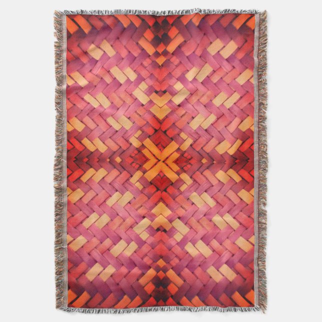 Weaved Harmony Pattern Throw Blanket Decke (Vorderseite Vertikal)