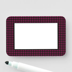 Weaved-Muster auf Schwarz benutzerdefinierbar Namensschild