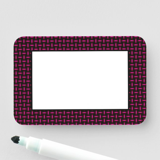 Weaved-Muster auf Schwarz benutzerdefinierbar Namensschild (Beispiel)